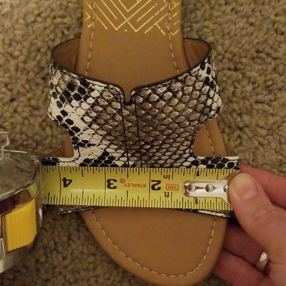 Only 5.5 left! Qupid Snakeskin slides sandals - Picture 7 of 7